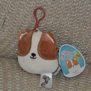 NEW 3.5" Clip Squishmallow Regina the Corgi Puppy Dog KellyToy